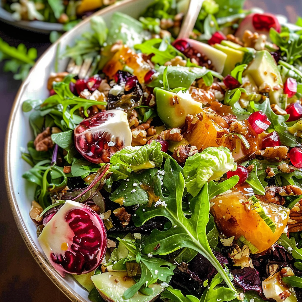 Christmas Salad with Honey Mustard Dressing