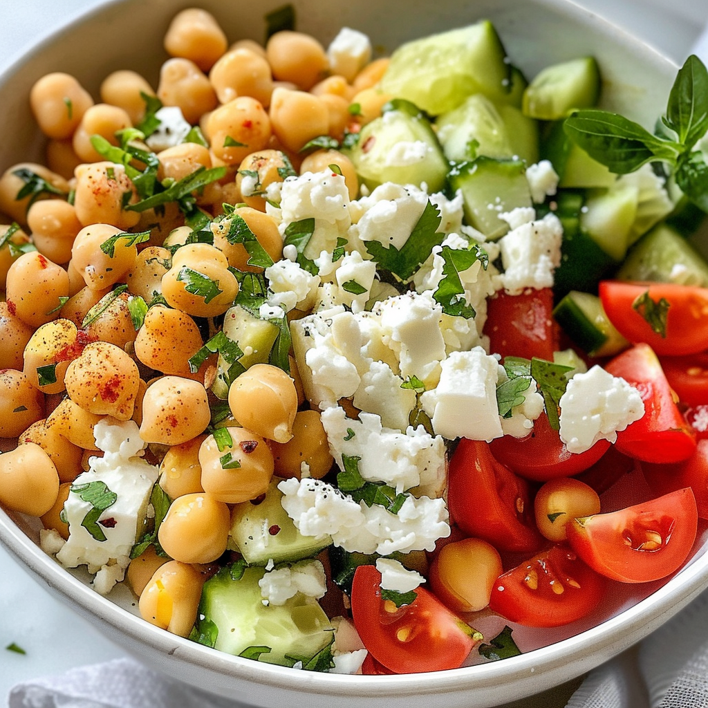 Cottage Cheese and Chickpea Salad