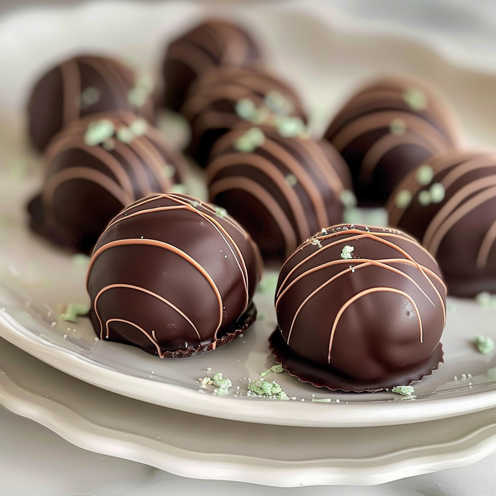 Creamy Andes Mint Chocolate Truffles