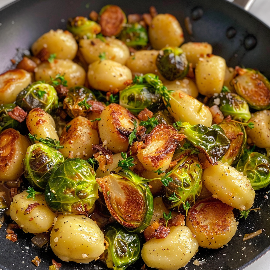 Crisp Gnocchi with Brussels Sprouts and Brown Butter