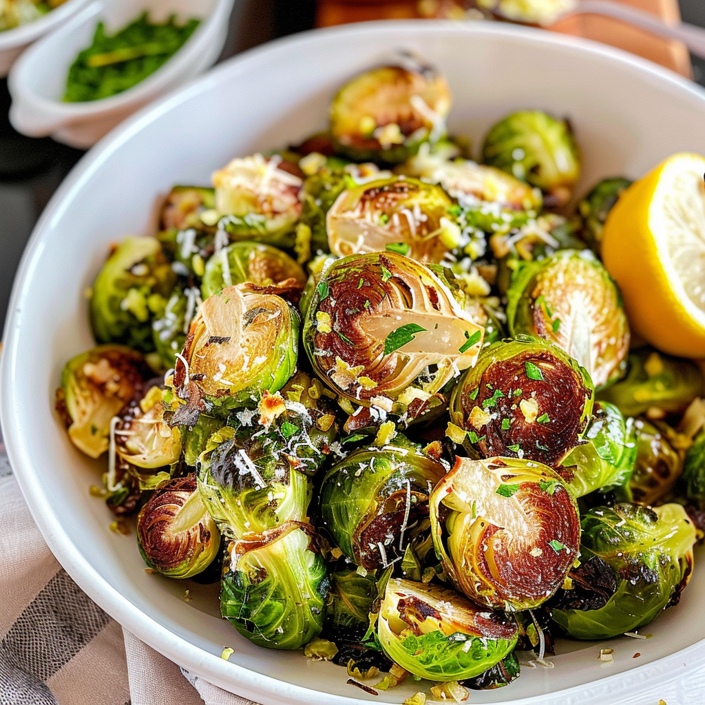 Crispy Roasted Shaved Brussels Sprouts
