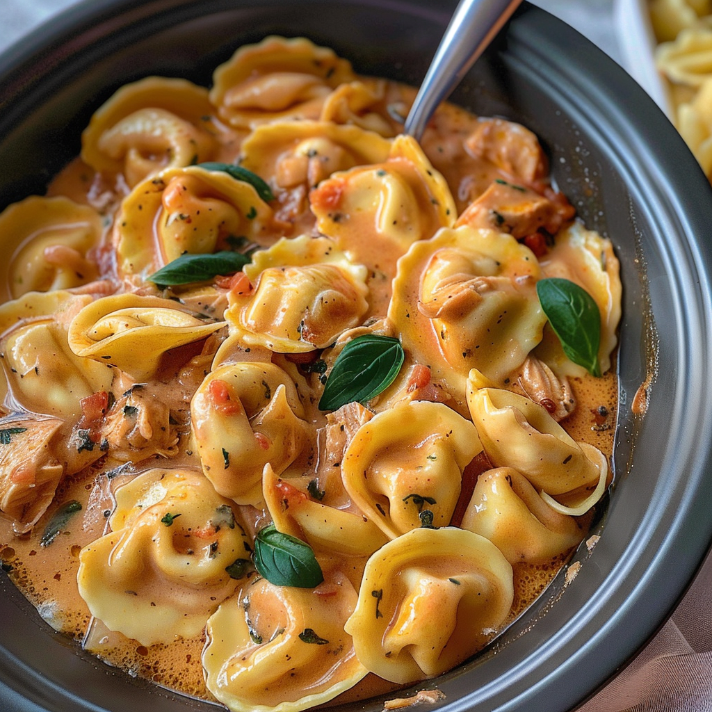 Crockpot Chicken Tortellini