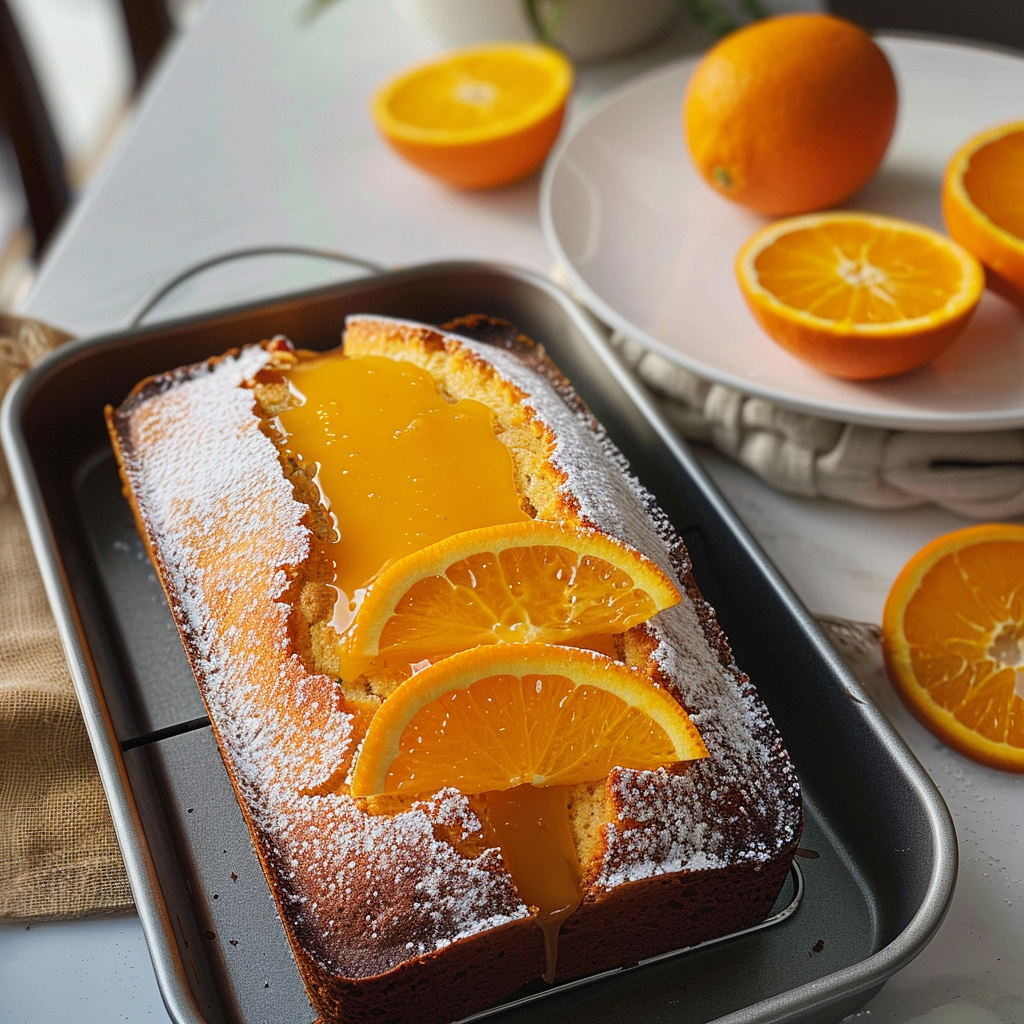Date and Orange Loaf Cake with Orange Glaze