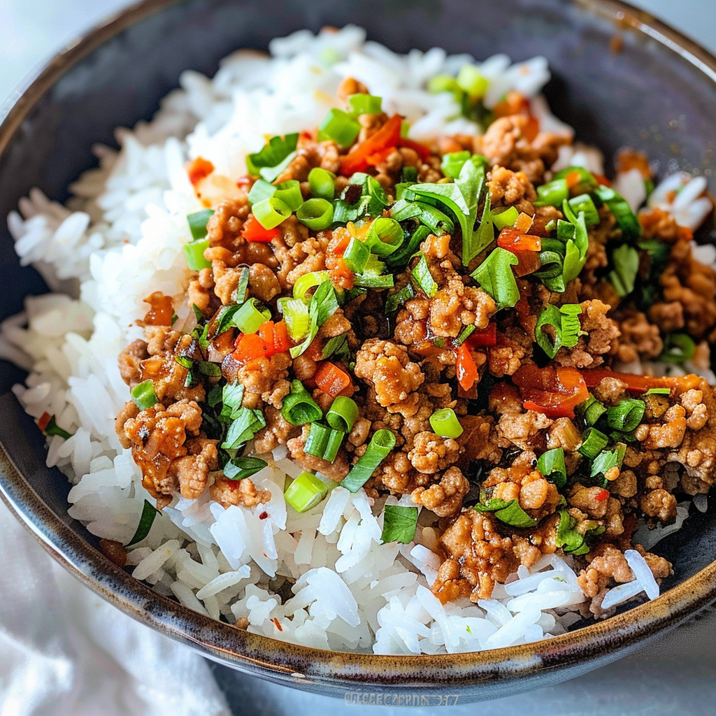 Ground Turkey Over Rice