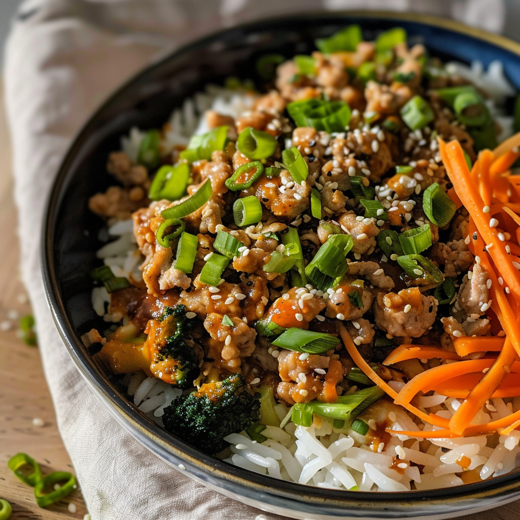 Ground Turkey Teriyaki Bowl