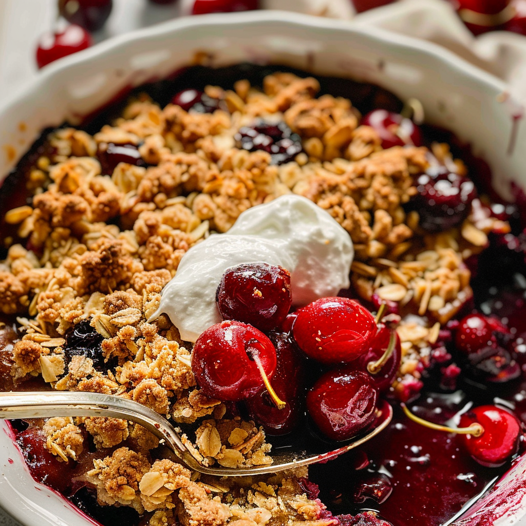 Healthy Cherry Crumble