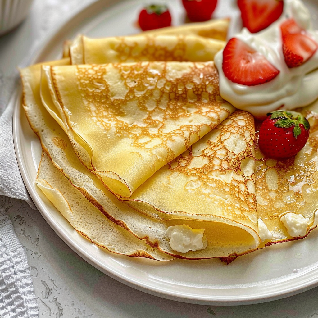 High Protein Cottage Cheese Crepes