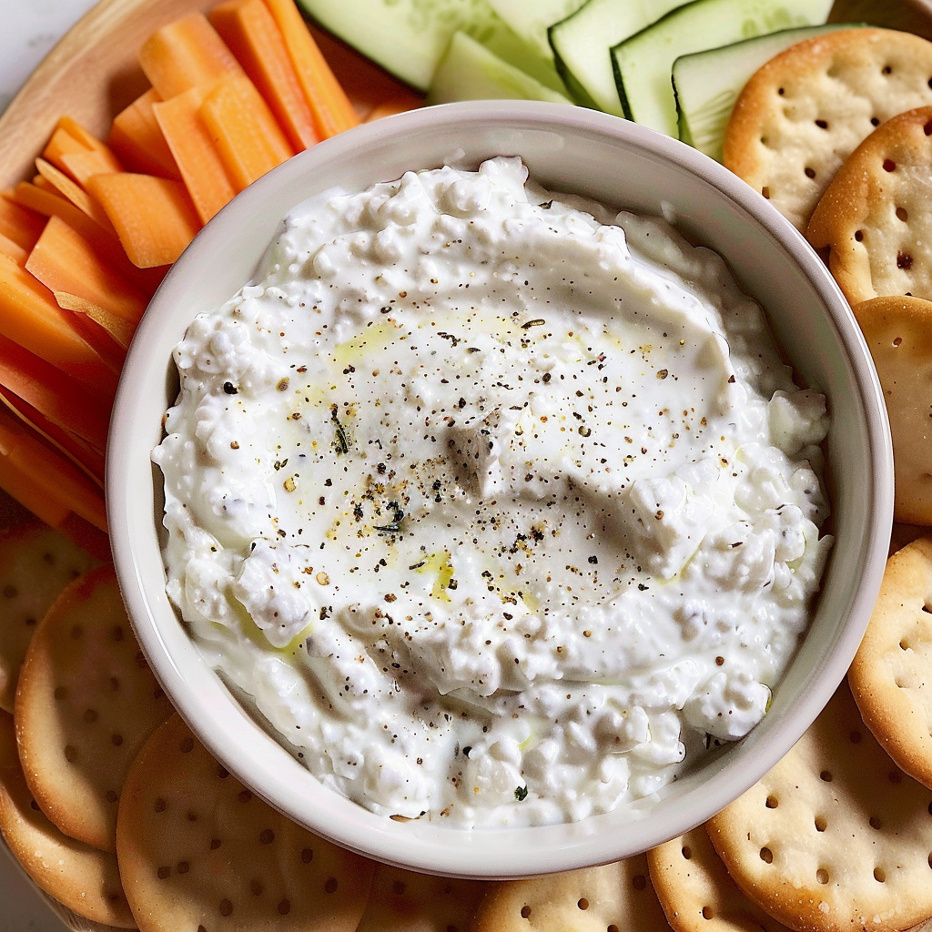 High Protein Cottage Cheese Ranch Dip