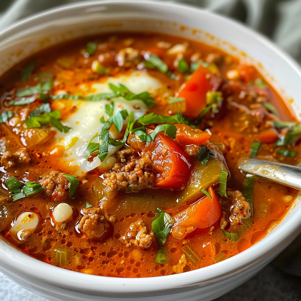 Keto Stuffed Pepper Soup