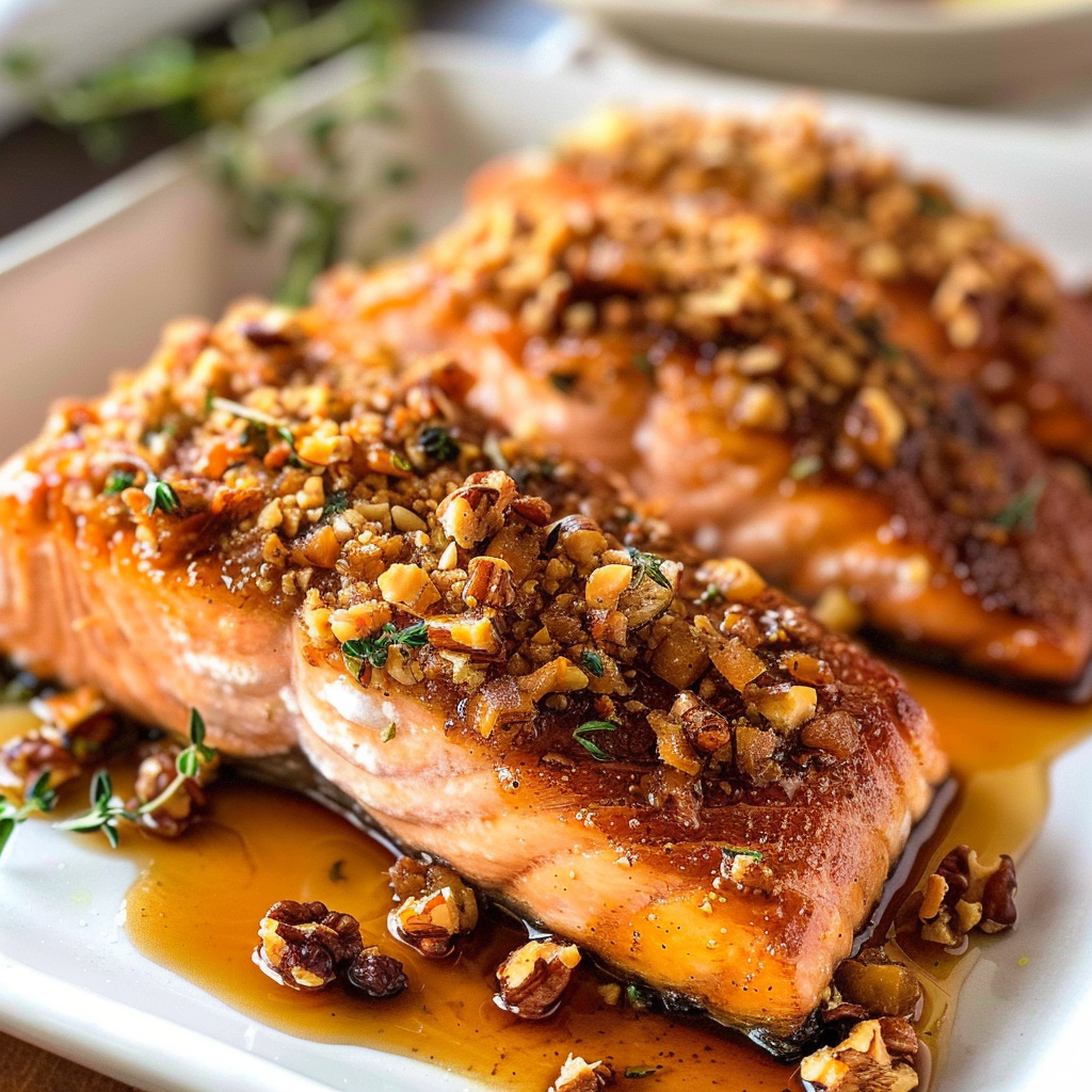 Maple Walnut Crusted Salmon
