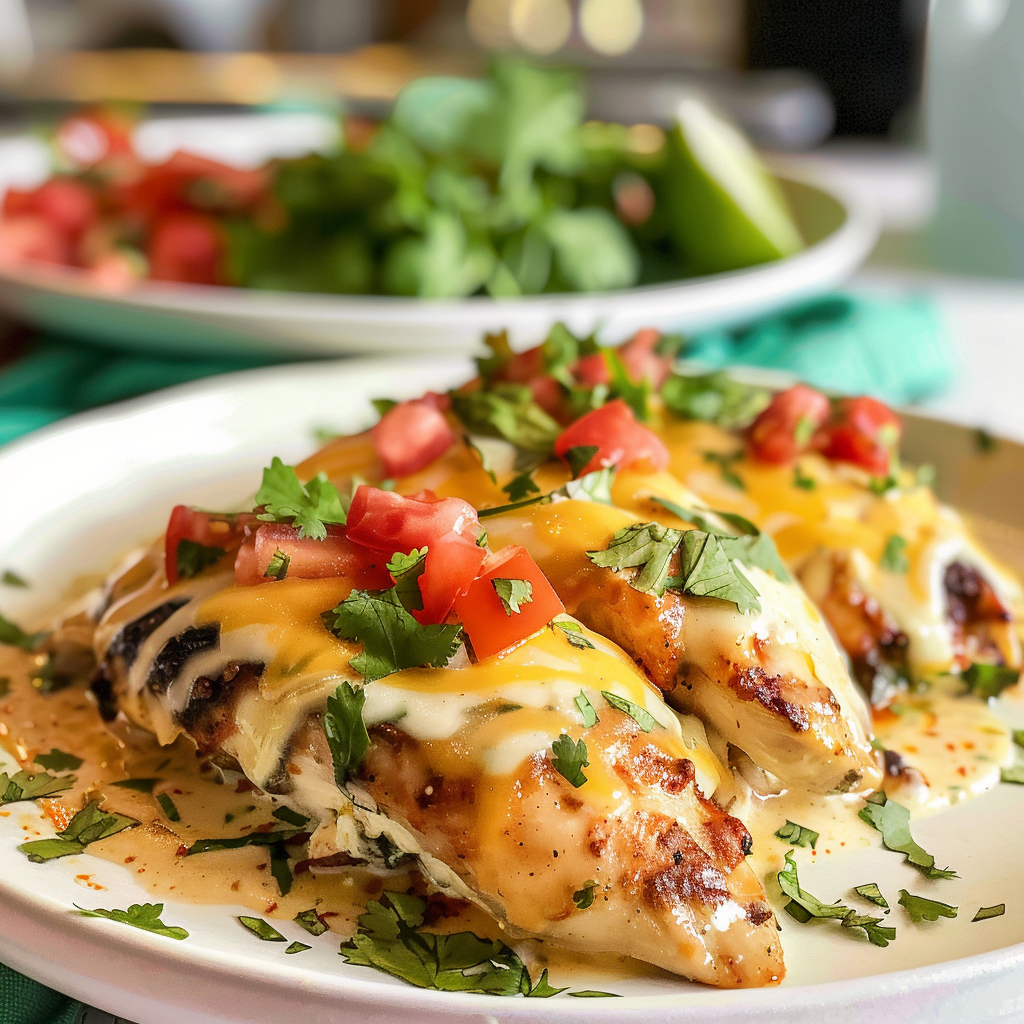 Mexican Chicken with Cheese Sauce