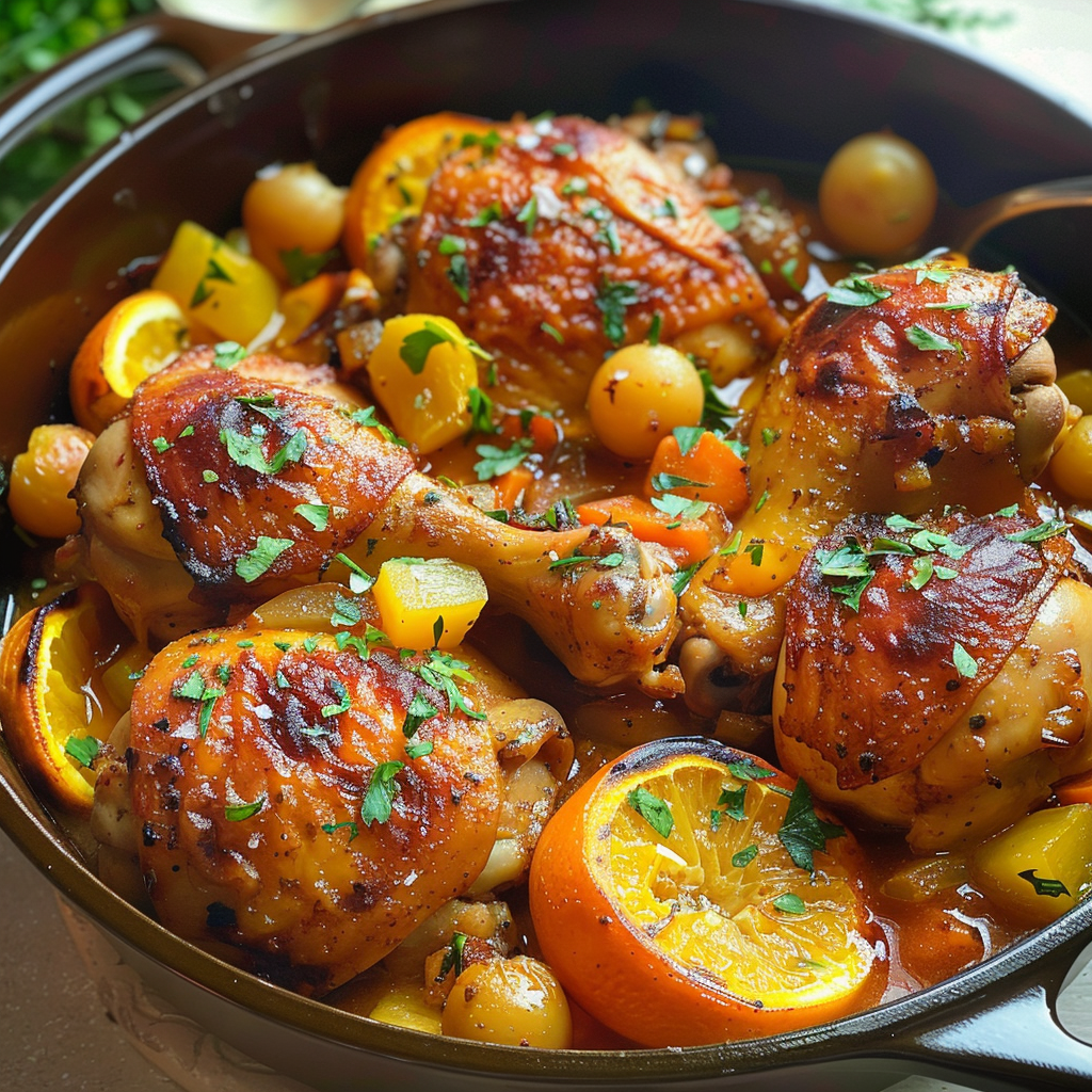 Moroccan Chicken and Orange Tagine