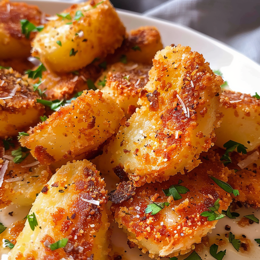 Mouthwatering Crispy Parmesan Potatoes You Must Try
