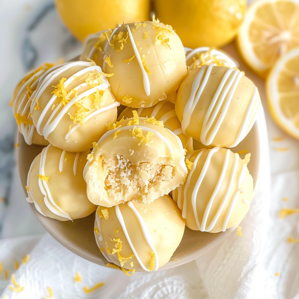 No Bake Lemon Cookie Truffles
