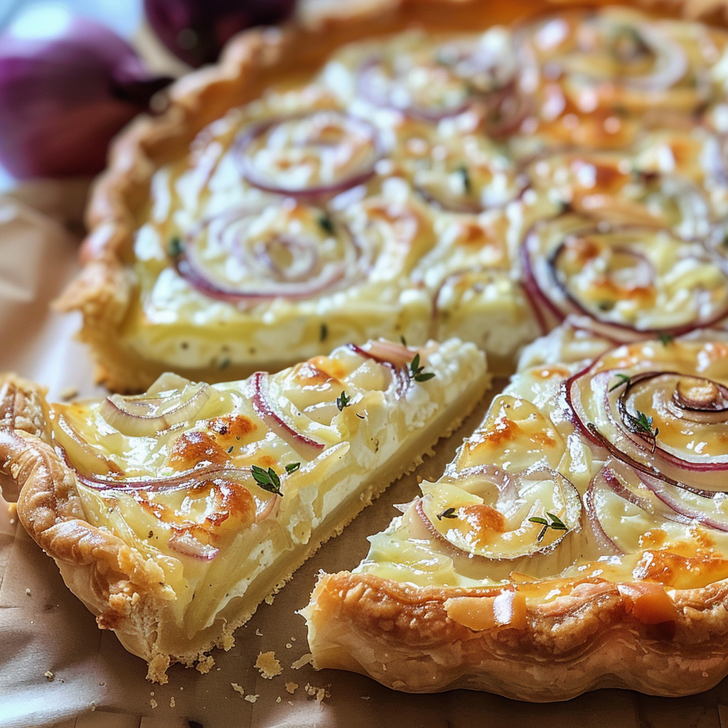 Onion Cottage Cheese Tart