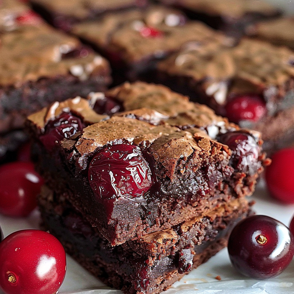 Roasted Cherry Brownies