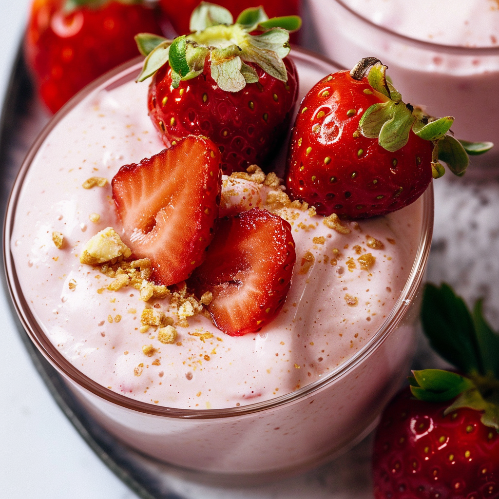 Strawberry Cottage Cheese Mousse