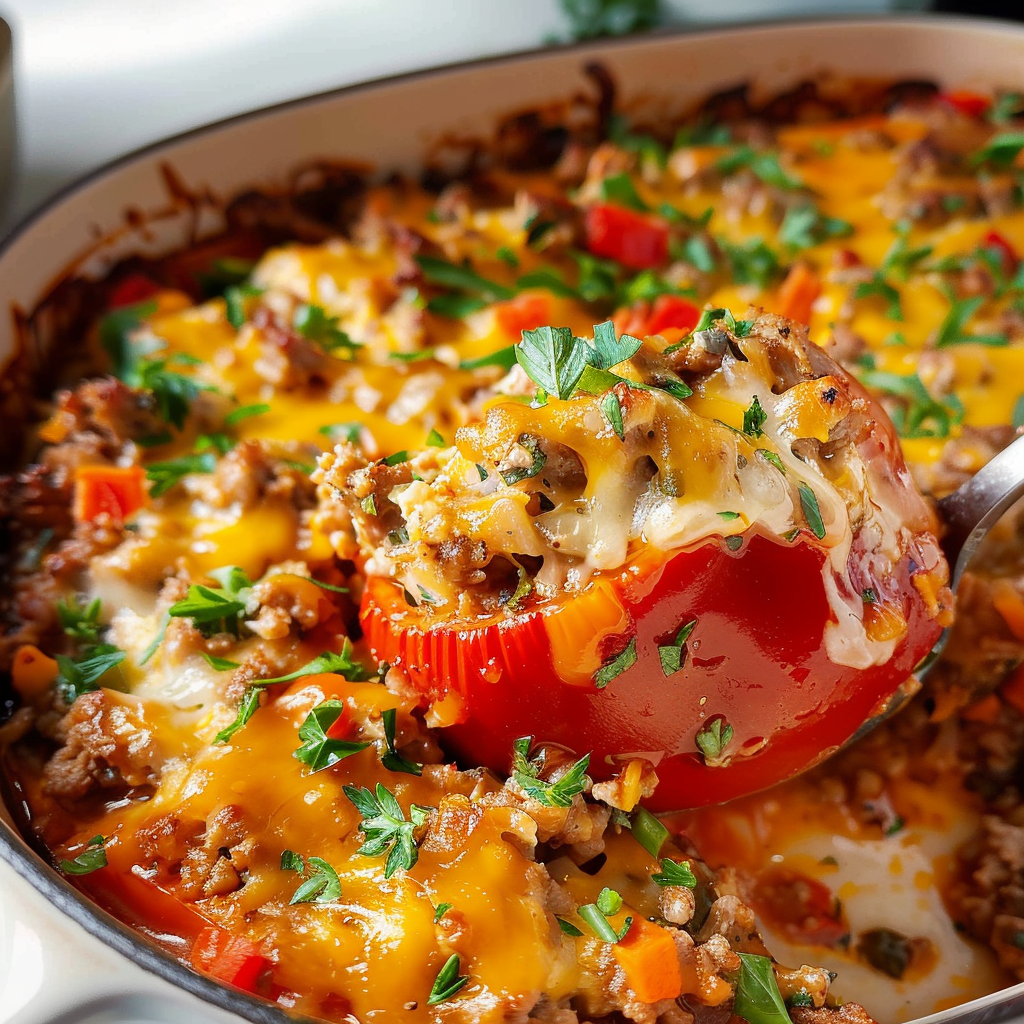 Stuffed Pepper Casserole – Hearty Family Meal