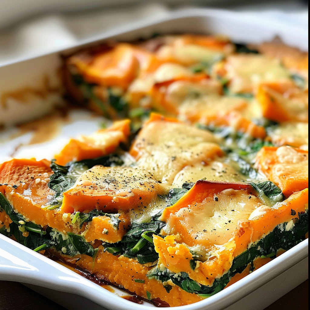 Sweet Potato & Spinach Bake Recipe – Healthy, Easy & Delicious