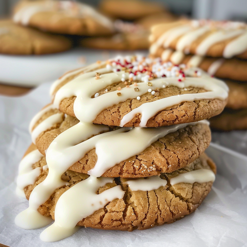 White Chocolate Dipped Gingerdoodles