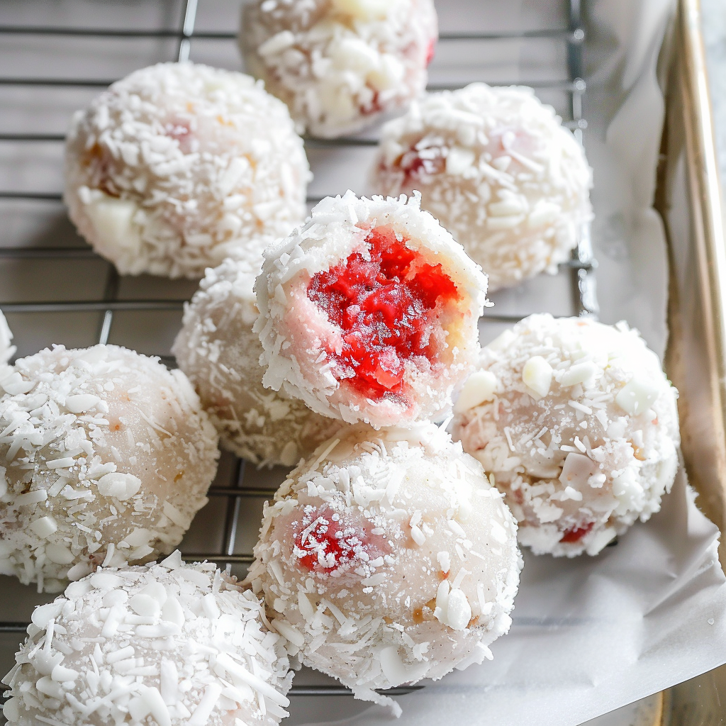 Almond Cherry Snowballs