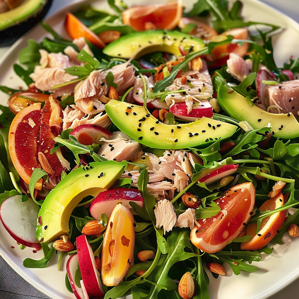 Arugula Tuna Avocado Salad