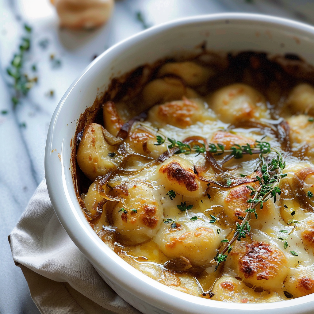 Baked French Onion Gnocchi