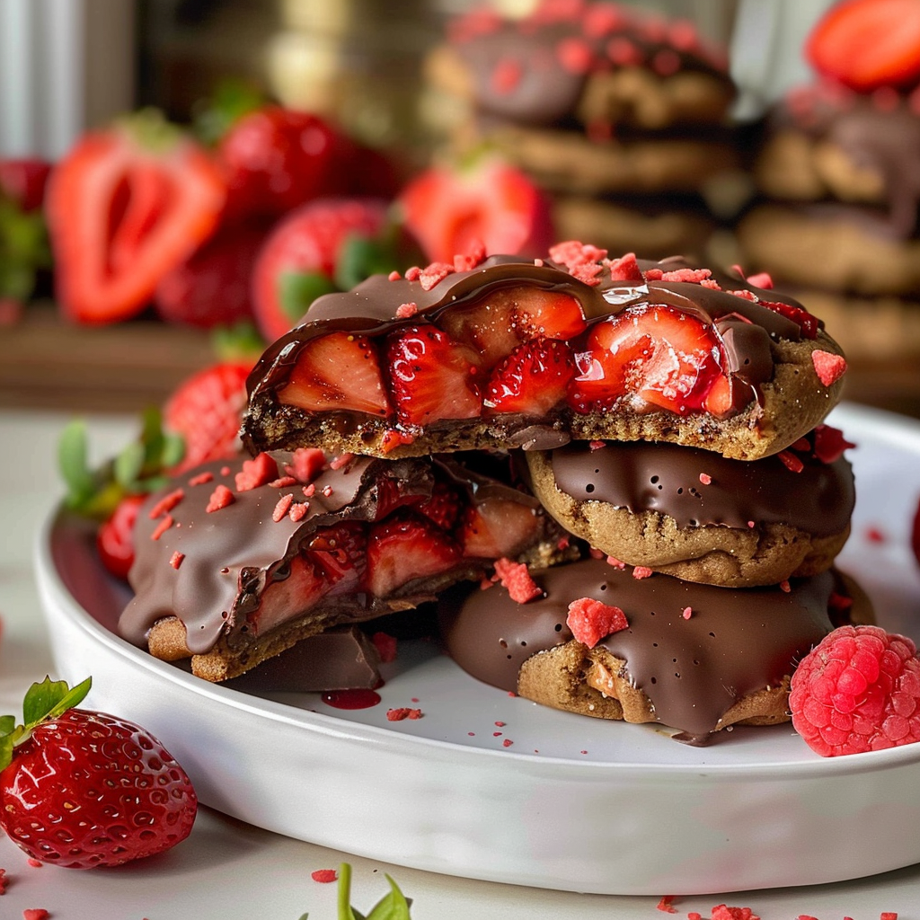Chocolate Covered Strawberry Cookies