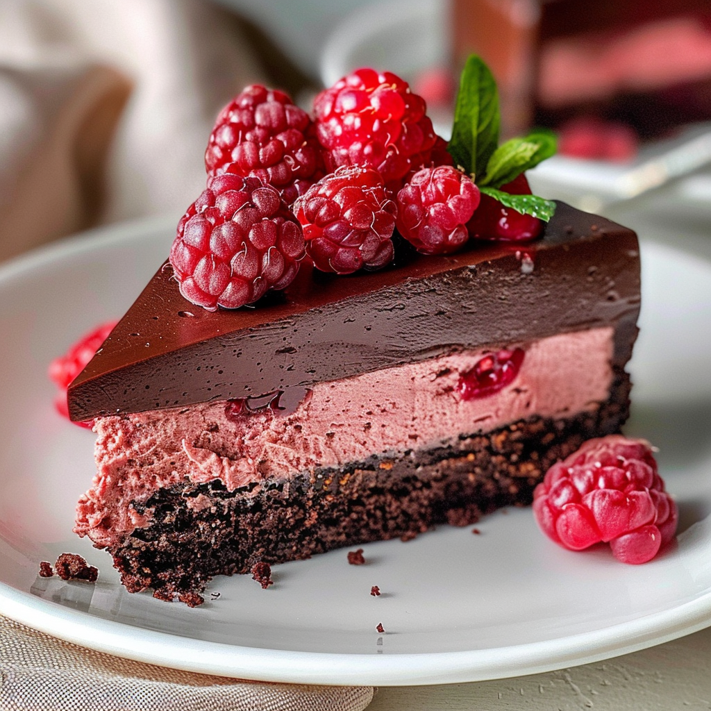 Chocolate Raspberry Mousse Cake