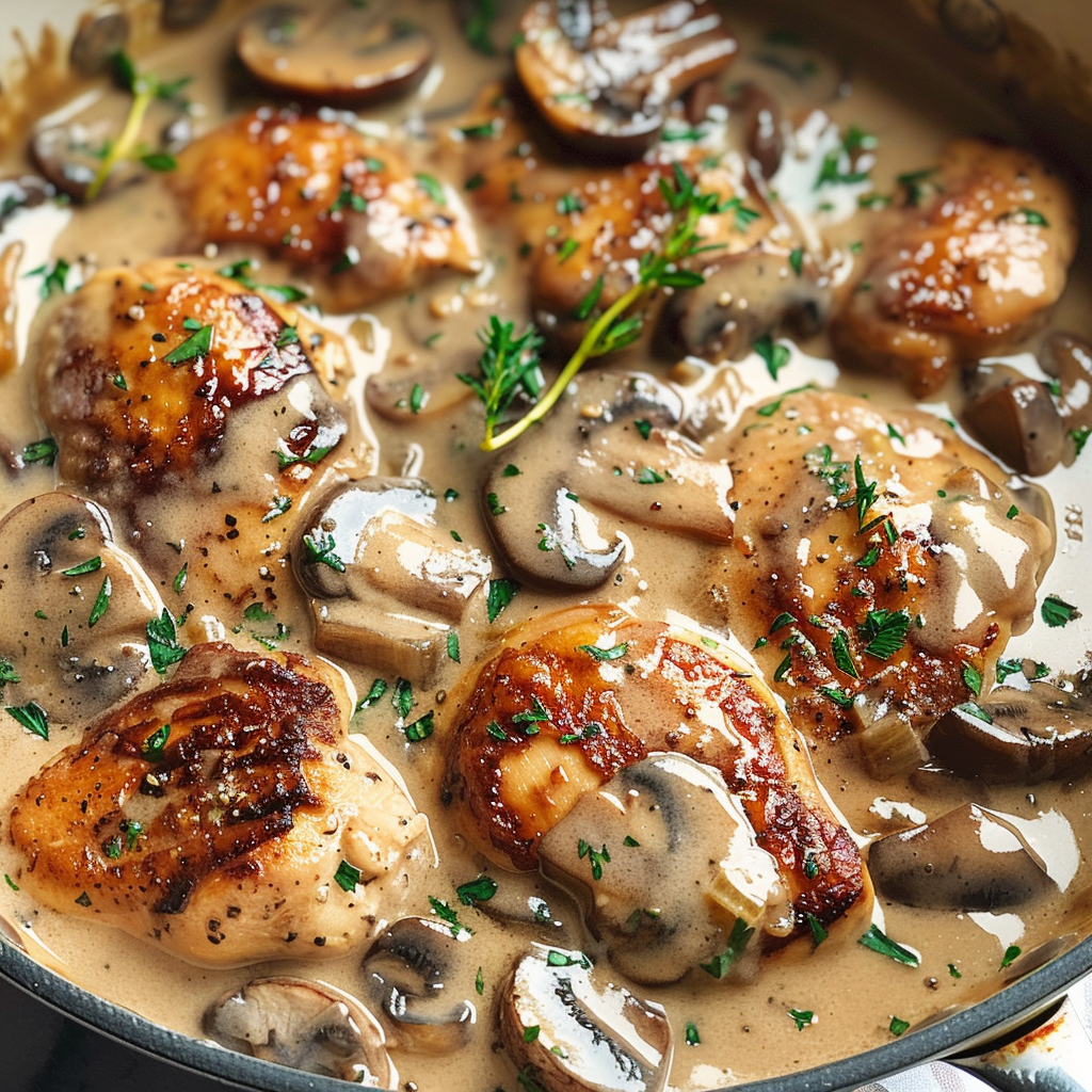 Creamy Mushroom Chicken – Cozy One-Pan Fall Dinner
