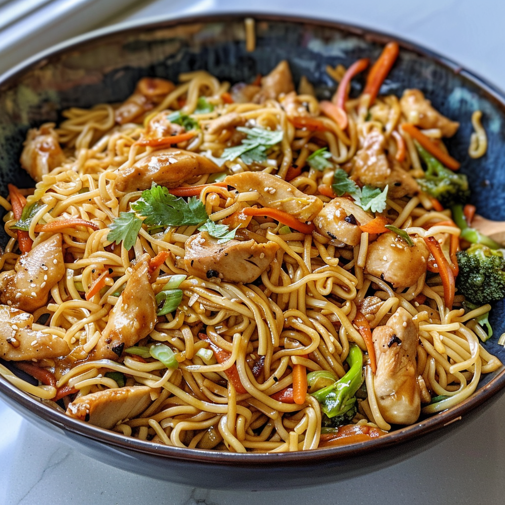 Garlic Chicken Lo Mein Recipe