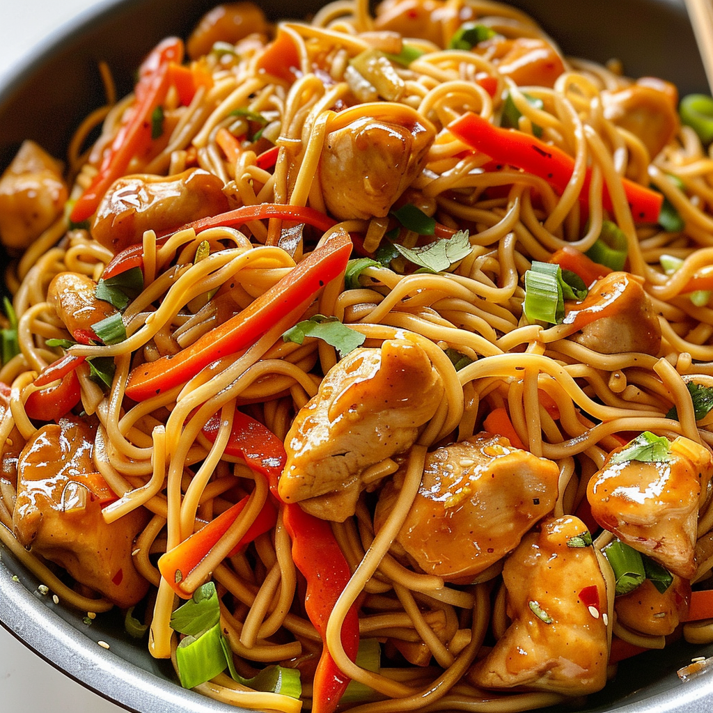 Homemade Lo Mein With Juicy Chicken