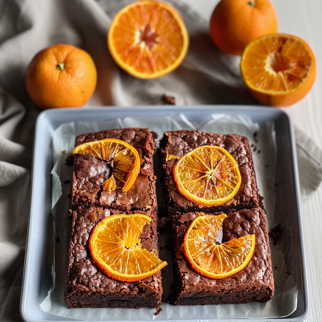 Orange Brownies - Dishing with Delaney