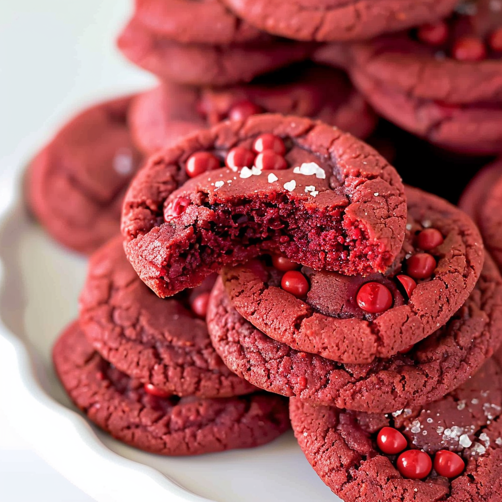 Red Velvet Blossom Cookies