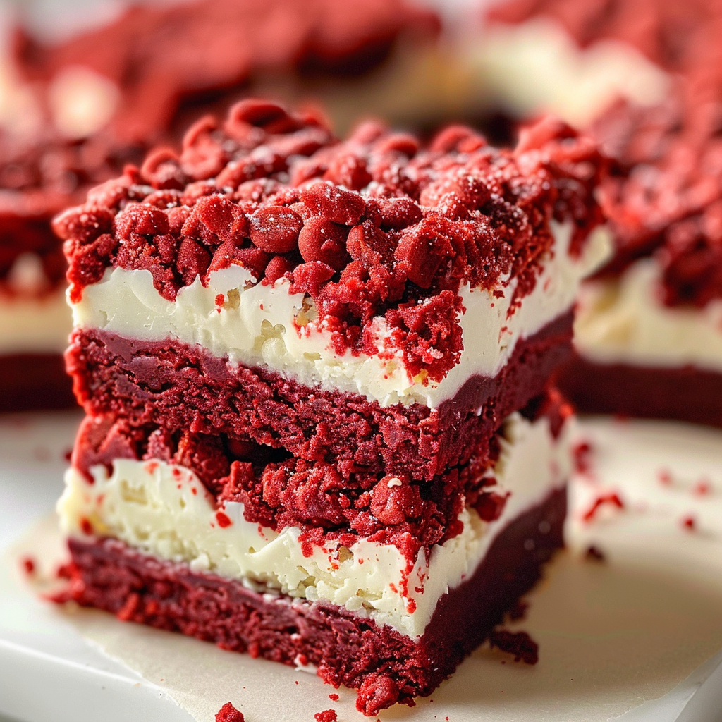 Red Velvet Cookie Bars