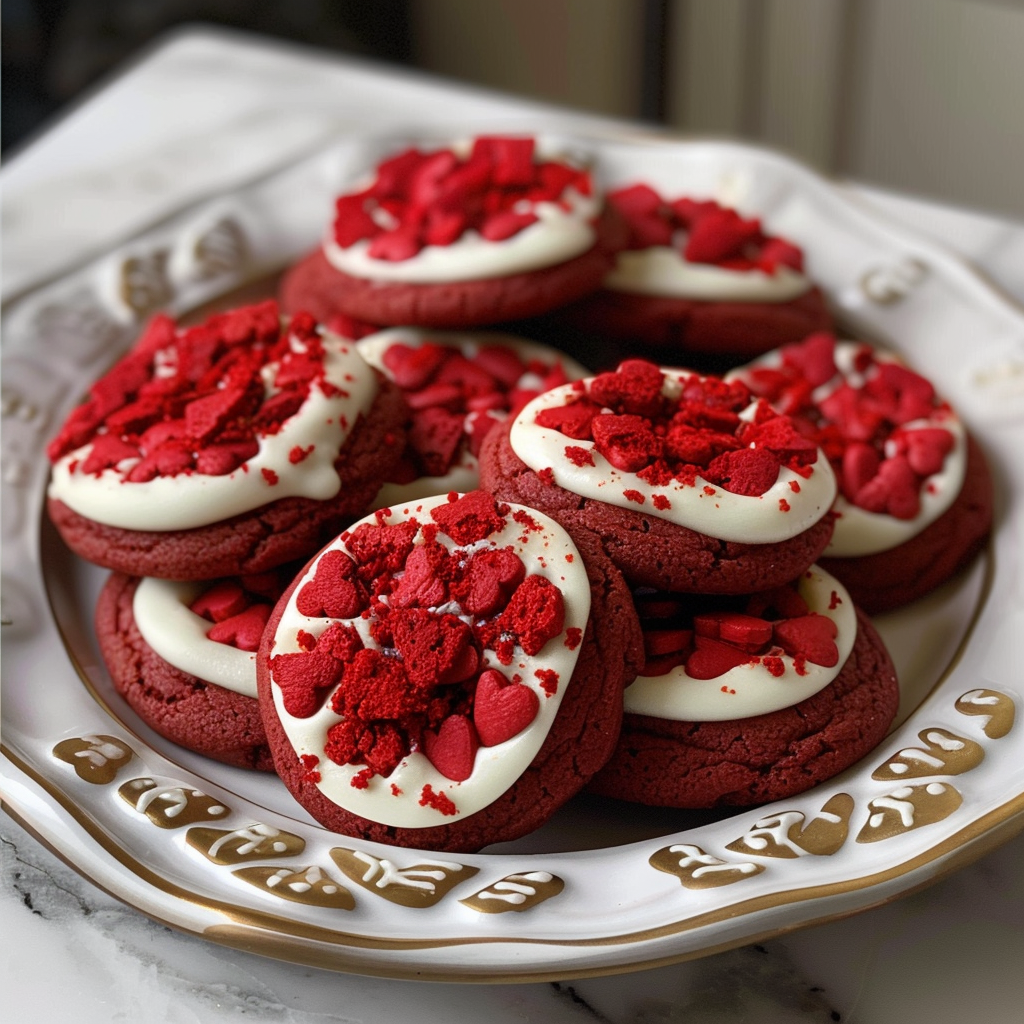 Red Velvet Valentine Cookies