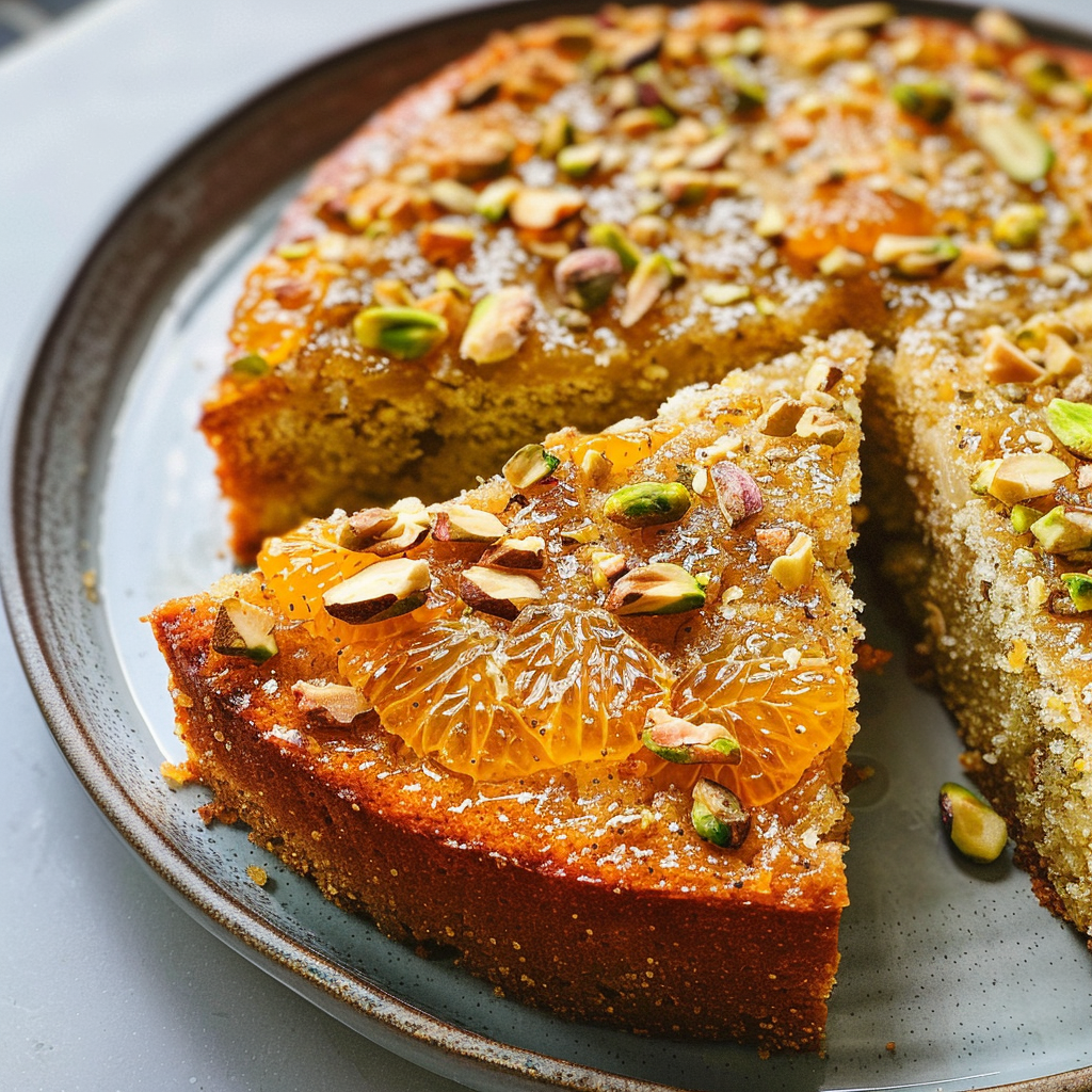 Savor the Delight: Orange, Cardamom, and Pistachio Tea Cake Recipe