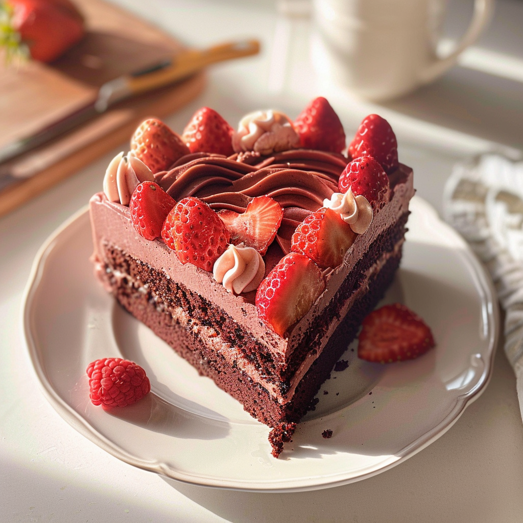 Vegan Heart Shaped Cake