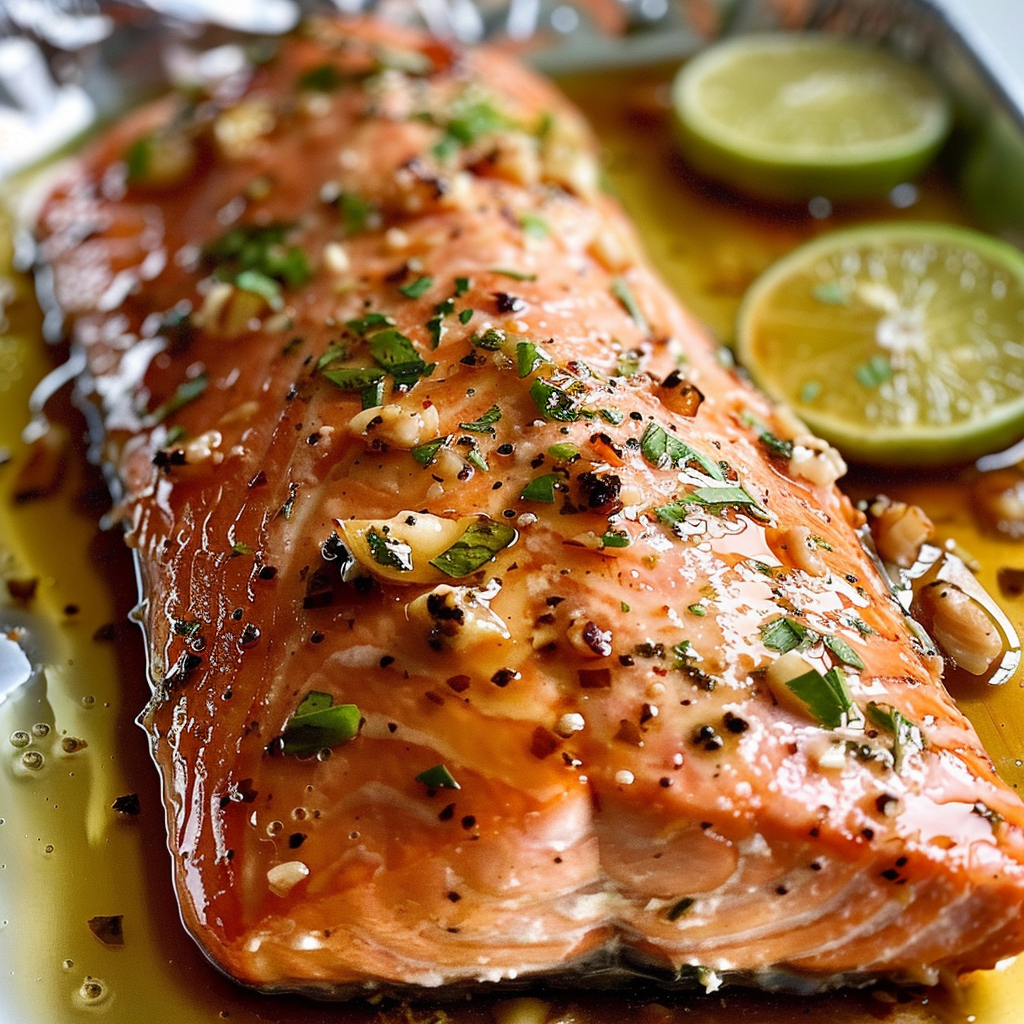 Honey Lime Garlic Butter Salmon