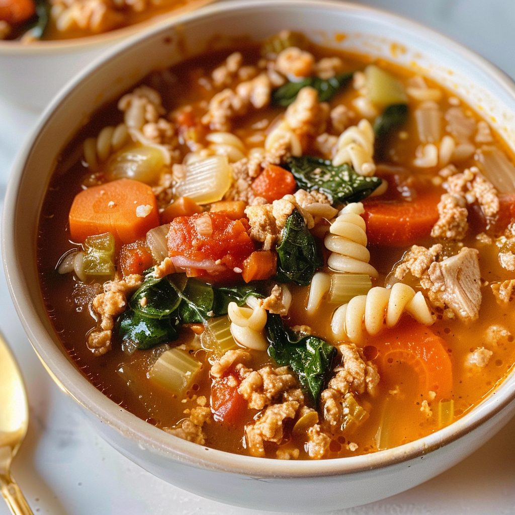 Italian Ground Turkey Soup